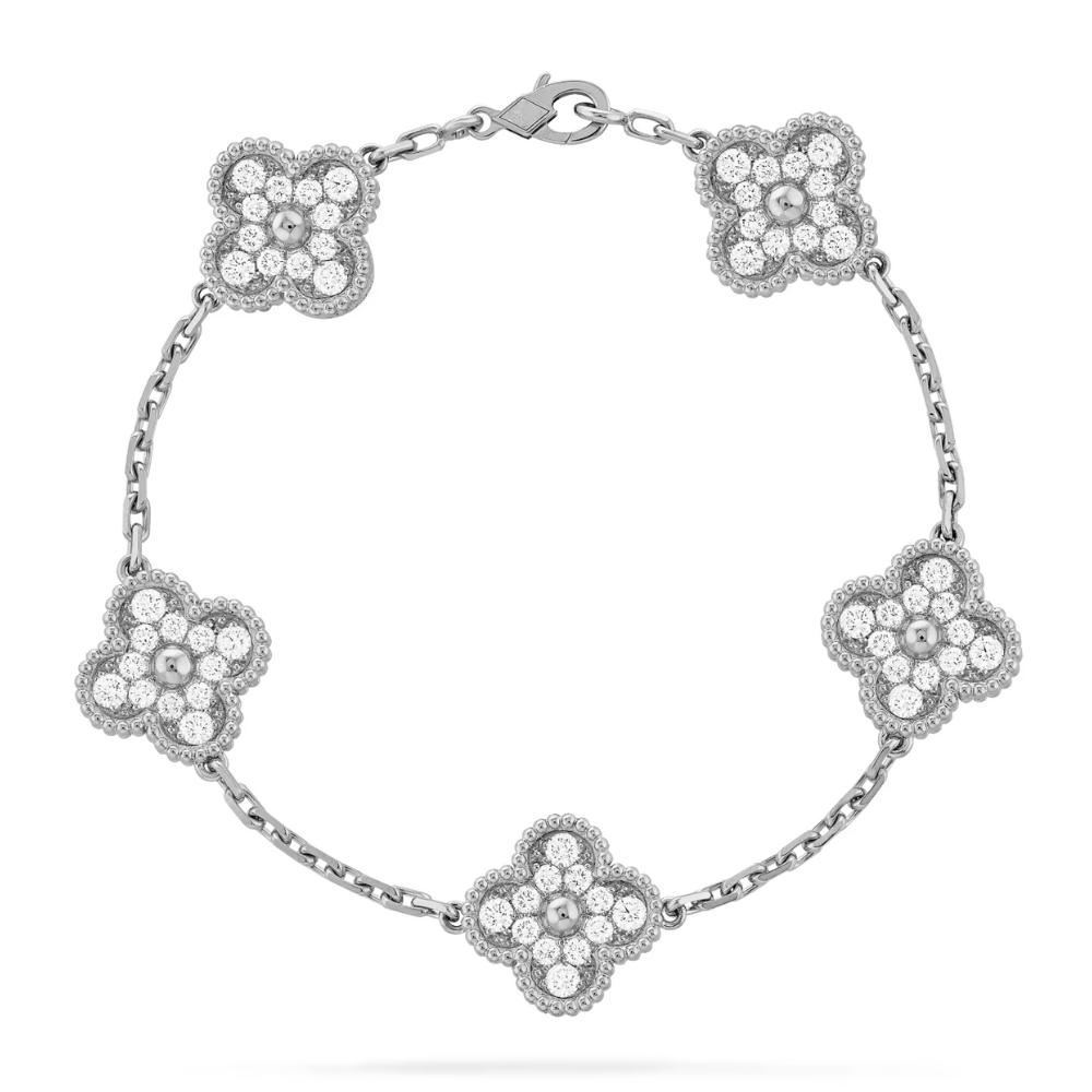 Clover Infinity - Argent & Strass