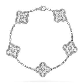 Clover Infinity - Argent & Strass